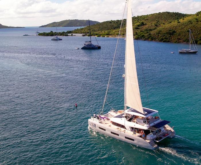 Luxury catamaran in the BVIs